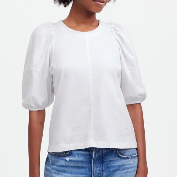 Madewell Puff-Sleeve Tee Size Medium - Picture 1 of 13